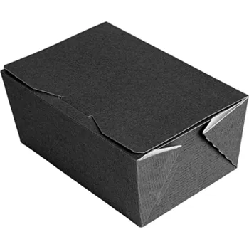 Jednorázové nádobí Box - uzavíratelný 125/80/55mm černá 50ks