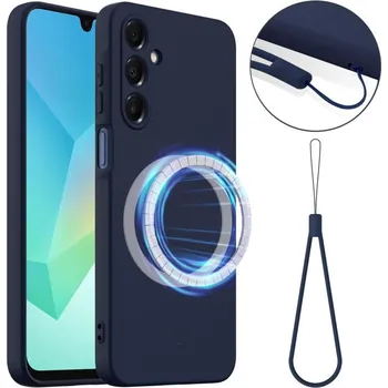 Pouzdro na mobilní telefon VSECHNONAMOBIL 119154 RUBBER MAGSAFE Silikonový kryt pro Samsung Galaxy A17 / A17 5G NAVY BLUE