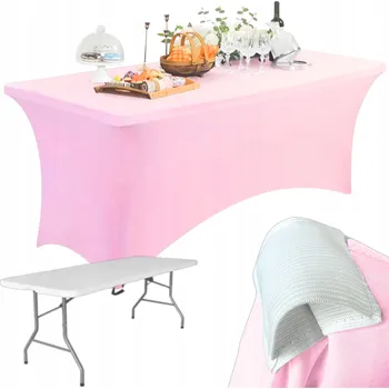 ubrus Potah na stůl RŮŽOVÝ banketní cateringový ELASTICKÝ ubrus