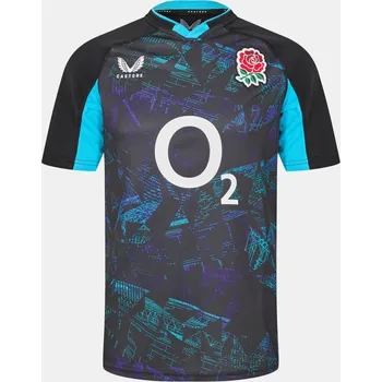 Pánské tričko Castore England Rugby Away Shirt 2025 Adults Black/Blue S
