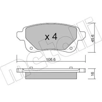 Brzdová destička Sada brzdových destiček, kotoučová brzda METELLI 22-1112-0