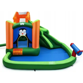 Dětské hřiště Nafukovací vodní park Dětské hřiště pro děti Zámek Tučňák 370 x 300 x 190 cm