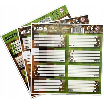 samolepka Samolepky Samolepky na sešity, 3 archy - Minecraft