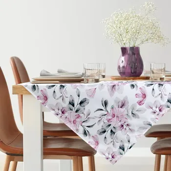 ubrus ArtFir Zahradní ubrus GARDEN 30D | bílá/růžová 85 x 85 cm