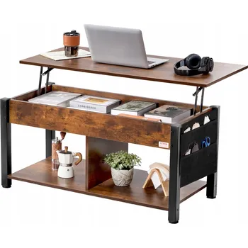 Konferenční stolek Konferenční stolek Vevor obdélníkový 50 x 50 x 48,8 cm, tmavý buk