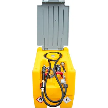 Palivová nádrž Mobilní čerpací zařízení na naftu, 220 litrů, čerpadlo 12 V, s víkem