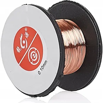 elektrický kabel MĚDĚNÝ DRÁT VODIČ NA CÍVCE 0,1MM 15M