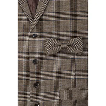 Motýlek Avantgard Set vesta a motýlek, 662-55150, Béžová/modrá Velikost: 58