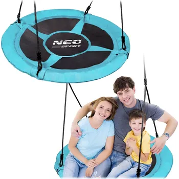 Zahradní houpačka Neo-Sport Houpačka Čapí hnízdo Swingo XXL tyrkysová 95 cm