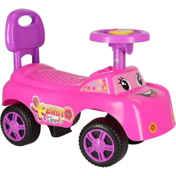 Hračka pro nejmenší KIK Vozidlo usmívající se klakson růžový