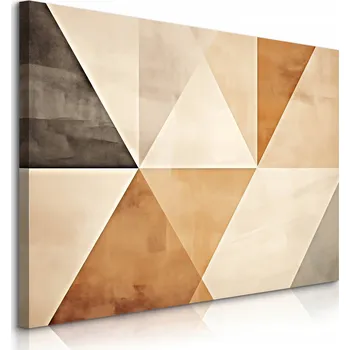 Obraz OBRAZ NA PLÁTNĚ DO LOŽNICE STYL BOHO GEOMETRICKÝ VZOR ABSTRAKCE 30x20