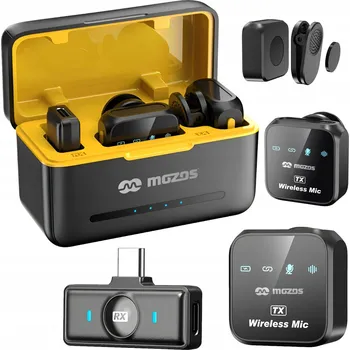 Mikrofon Mozos MX3-DUAL dva bezdrátové mikrofony BT Android iPhone pro telefon