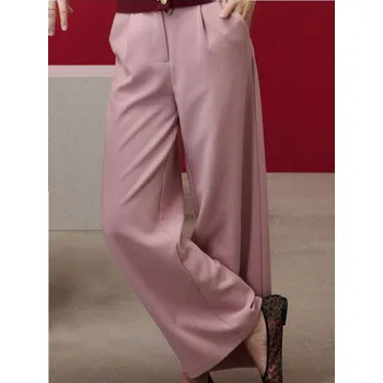 Dámské kalhoty Sinsay - Kalhoty wide leg - růžová - 683FJ-39M - 683FJ-39M-L