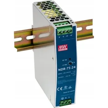 spínaný zdroj NAPÁJECÍ ZDROJ NA DIN LIŠTU 48V 1,6A 76,8W MEAN WELL NDR-75-48