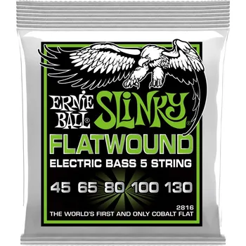 Struna pro kytaru a smyčcový nástroj Ernie Ball 2816 Regular Slinky Cobalt Flatwound 5-String Electric Bass + prodloužená záruka 3 roky