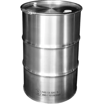 Nerezový sud, s víkem, objem 213 l