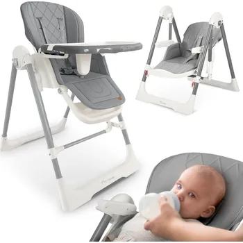 Jídelní židlička Dětská jídelní židlička Nukido Elite šedá