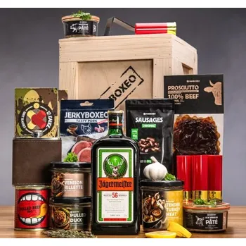 Dárkový potravinový koš Manboxeo Bedna pro Myslivce XXL