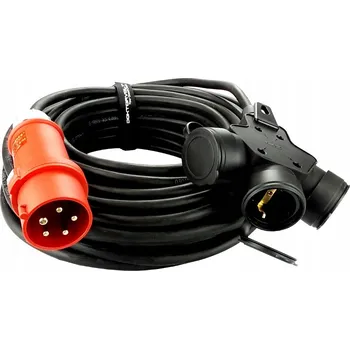 Napájecí kabel Prodlužovací Kabel 2m 16A/5P s 3 zásuvkami 230V Schuko 2275