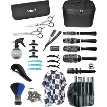 Kosmetický kufr Duko School Set kadeřnický set pro učně s kufříkem a vybavením pro praváky