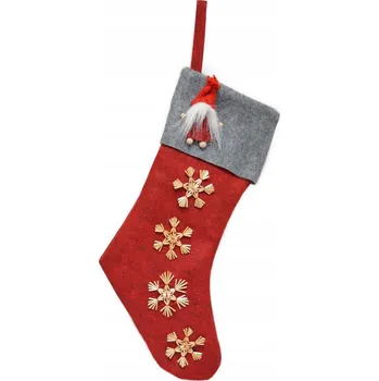 Vánoční dekorace Vánoční ponožka DIY VYROB SI SÁM sněhové vločky