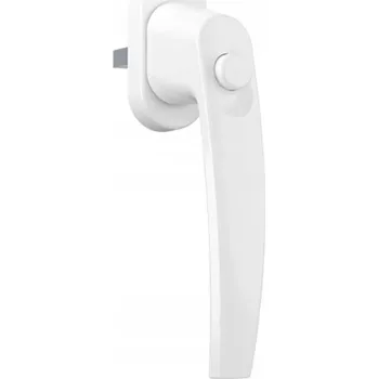 Okenní klika Okenní klika Medos bílá hliníková zaoblená s tlačítkem 35 mm