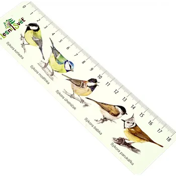 Papírová záložka s měřítkem - Sýkory