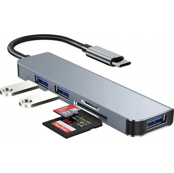 USB hub 5v1 ADAPTÉR HUB USB-C 3.0 ČTEČKA SD TF NOTEBOOK TELEFON TABLET
