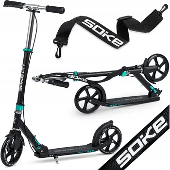 Koloběžka SOKE CITY Skládací koloběžka VELKÁ POPRUH KOLEČKA 20cm REKREAČNÍ ODOLNÁ