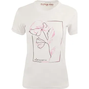 Dámské tričko Dámské triko ALPINE PRO NUNA XXL Bílá, Růžová, Černá