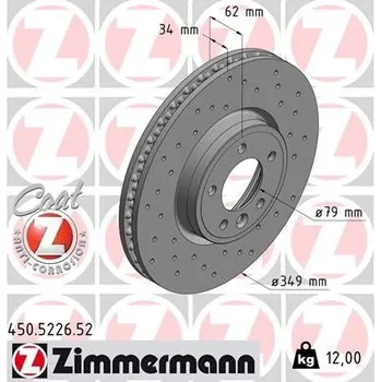 Brzdový kotouč Brzdový kotouč ZIMMERMANN 450.5226.52