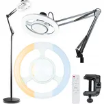 BEZSTÍNOVÁ KOSMETICKÁ LAMPA STOJACÍ LED E27 S RAMENEM A DÁLKOVÝM OVLÁDÁNÍM