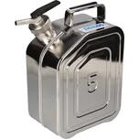 Bezpečnostní kanystr z nerezu s dávkovacím kohoutem, objem 5 l