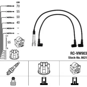 Zapalovací kabel Sada kabelů pro zapalování NGK RC-VW903