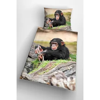 Povlečení 3d povlečení s opicí - Chimpanzee 140x200 cm