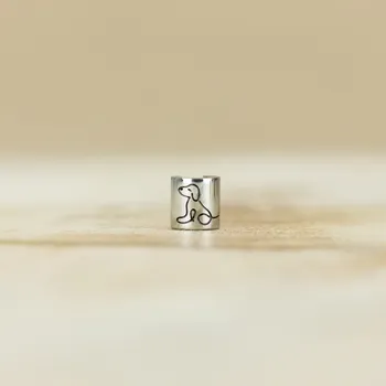 Dětské navlékací korálky Pes Barva: Stříbrná