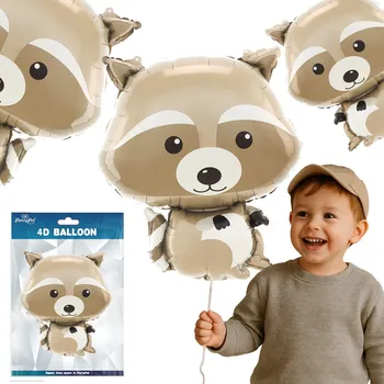 Balónek FÓLIOVÝ BALÓNEK S POTISKEM NA HELIUM BORSUK ZVÍŘE 49x70 CM PRO DĚTI