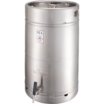 Kanystr Bezpečnostní nádoba z nerezu, s čepovacím kohoutem, objem 50 l