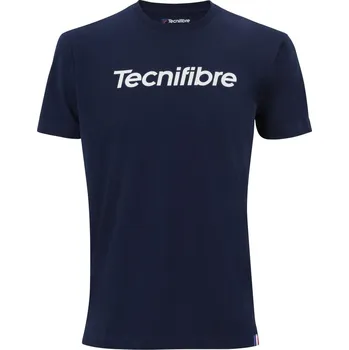 Pánské tričko Pánské tričko Tecnifibre Club Cotton Tee - marine Modrý (XL)