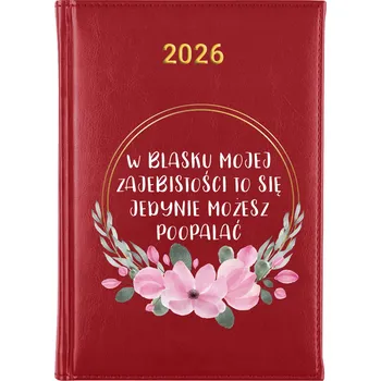 Diář Knižní kalendář 2026 A5 červený