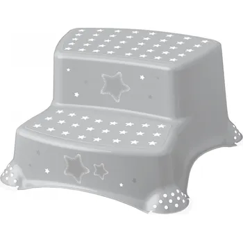 Nočník Baby Nellys Stolička - schůdky s protiskluzem Baby Star - šedé