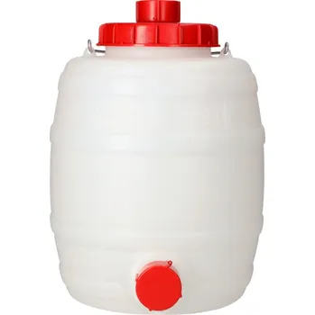 nádrž Plastový sud s vypouštěcím kohoutem, objem 15 litrů