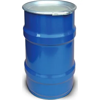 Sud s ocelovým víkem, uvnitř a zvenku lakovaný, s UN schválením, 120 l