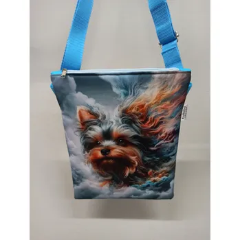 Nákupní taška Crossbody kabelka 22x29 cm - kočárkovina - Pejsek s oblaky