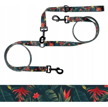 Vodítko pro psa Vodítko Ukory pro dva psy, páskové, 1,38 m