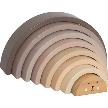 Dřevěná hračka Jabadabado Stohování duhy