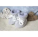 AMÁLKA Zateplené kojenecké bačkůrky, světle šedé Velikost: 56-68