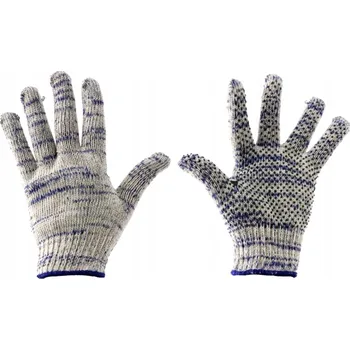 Pracovní rukavice PRACOVNÍ RUKAVICE LAZURITE BEZEŠVÉ PLETENINA S PVC TEČKAMI BOZP 11 - XXL