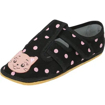 Dětské papuče Raweks ZUZIA Z47 s koženou stélkou černá 28