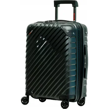 Kabinový kufr SwissBags Diamond cut 55 cm metalická černá